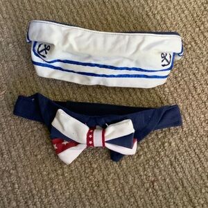 Nautical Themed Dog Bow Tie and nautical collar